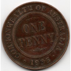 1935 Commonwealth King George V Penny