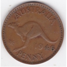 1946 Kangaroo King George VI Penny "Fine" Lot 1