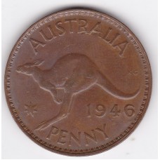 1946 Kangaroo King George VI Penny "Fine" Lot 3