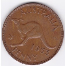 1953 Kangaroo Queen Elizabeth II Penny