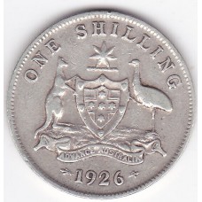 1926 Shilling King George V Coat of Arms 92.5% Silver "Very Fine"